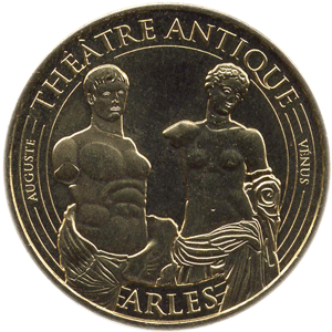 Médaille Commémorative - Arènes D'Arles - Trésors Du Patrimoine - Cupronickel Doré